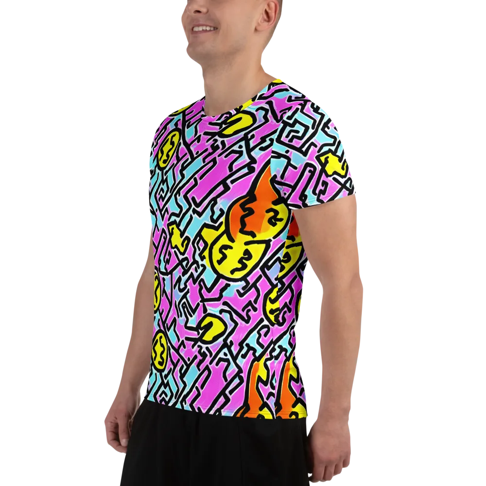 Punk Doodles on Men's Athletic T-Shirt — Left