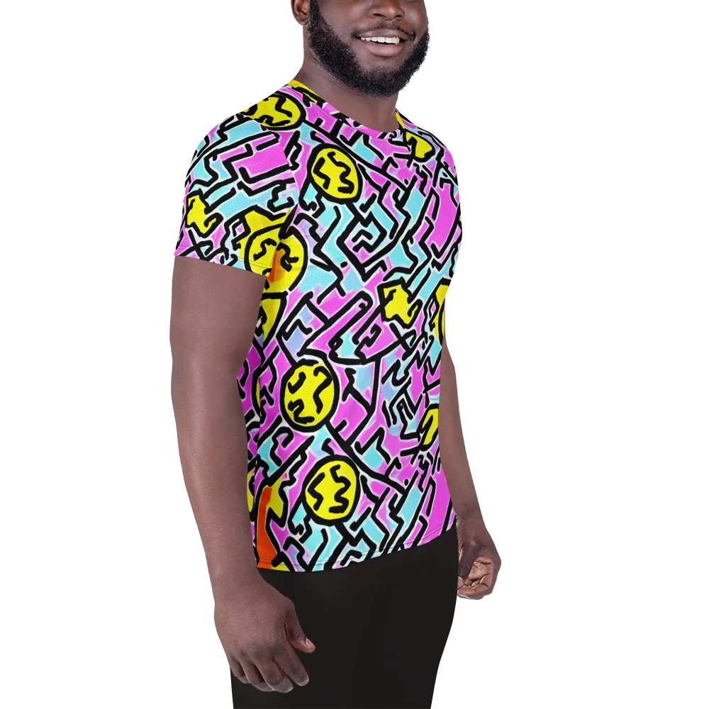 Punk Doodles on Men's Athletic T-Shirt — Right