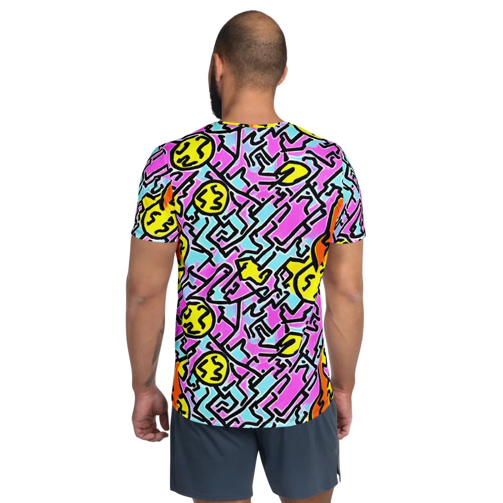 Punk Doodles on Men's Athletic T-Shirt — Back