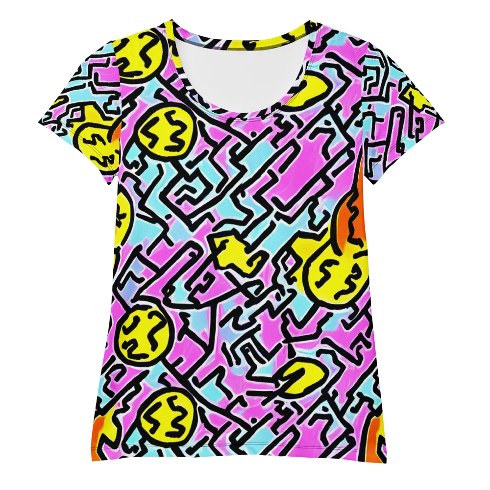 Punk Doodles on Women's Athletic T-Shirt — Front