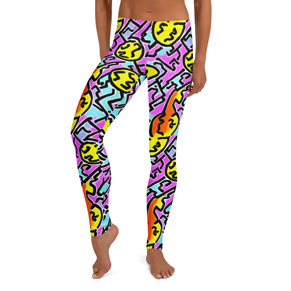 Punk Doodles on Leggings — Front