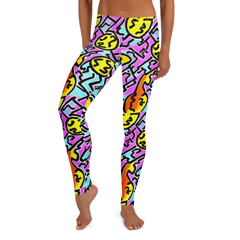 Punk Doodles on Leggings — Front