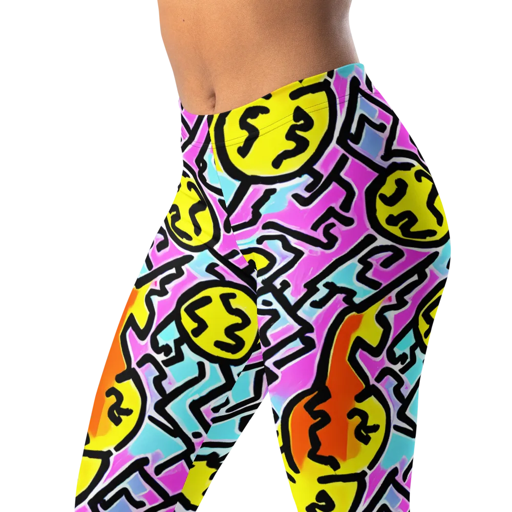 Punk Doodles on Leggings — Left Front
