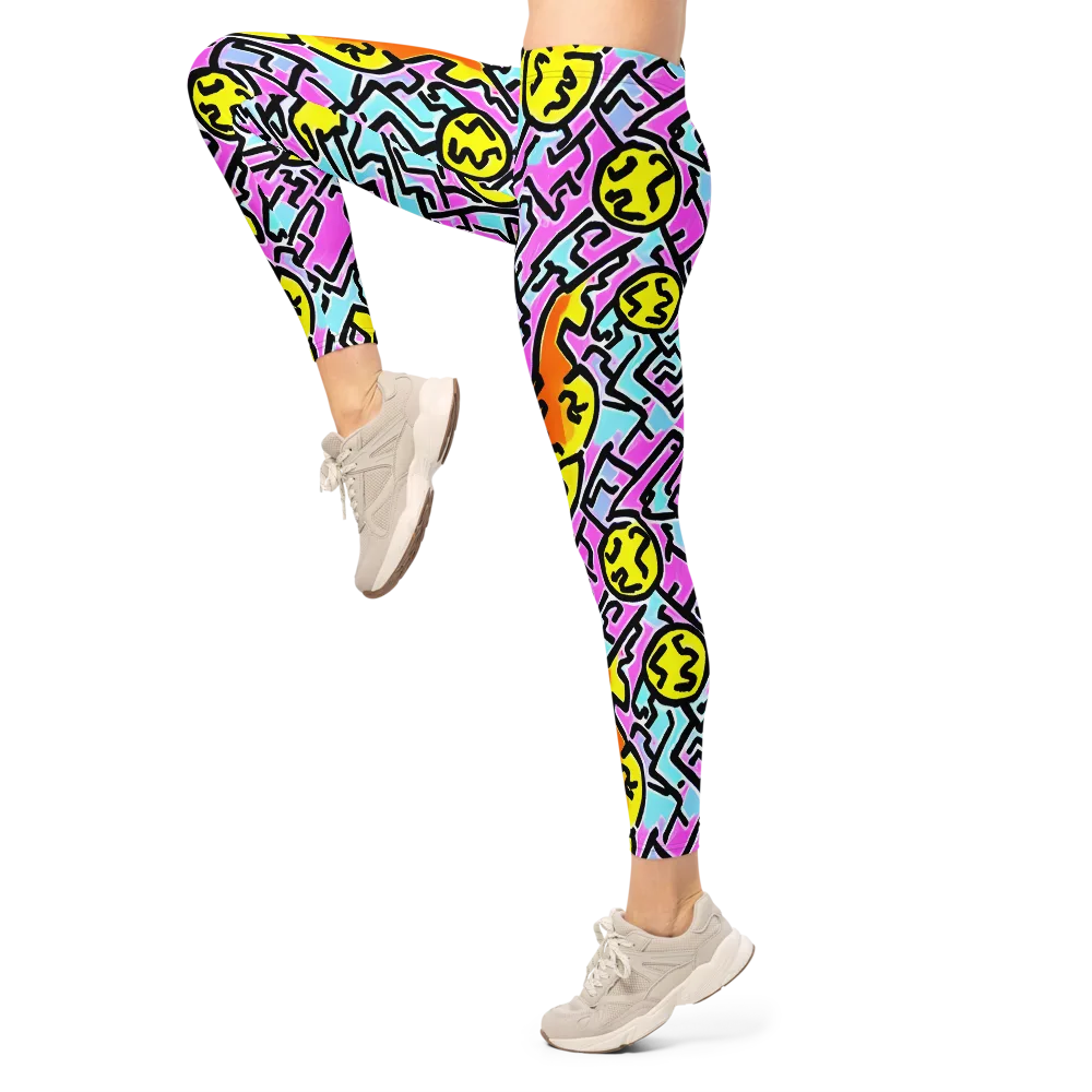 Punk Doodles on Leggings — Left