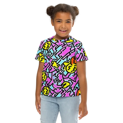 Punk Doodles on a Kids Crew Neck T-Shirt