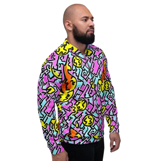 Punk Doodles on a Bomber Jacket