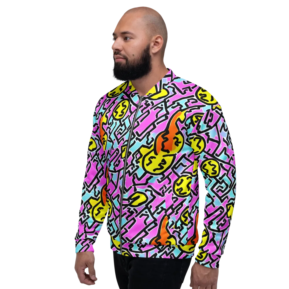 Punk Doodles on Bomber Jacket — Left