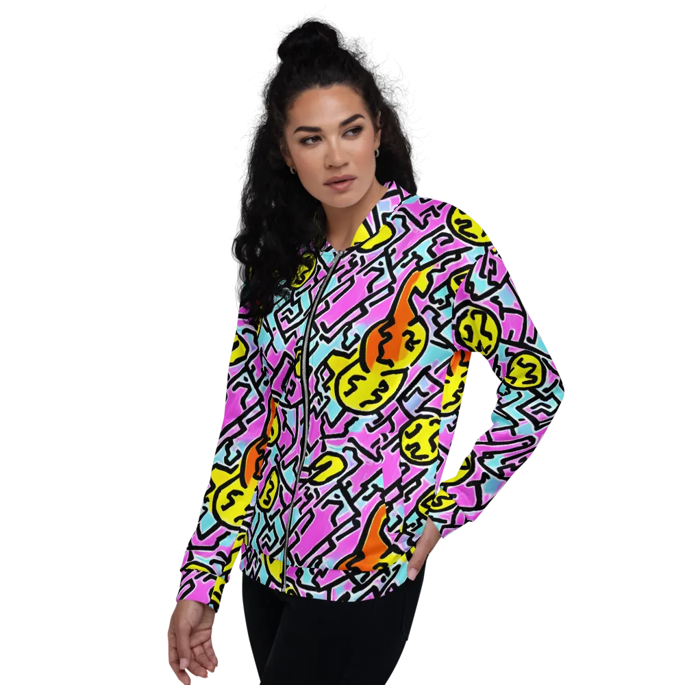 Punk Doodles on Bomber Jacket — Left