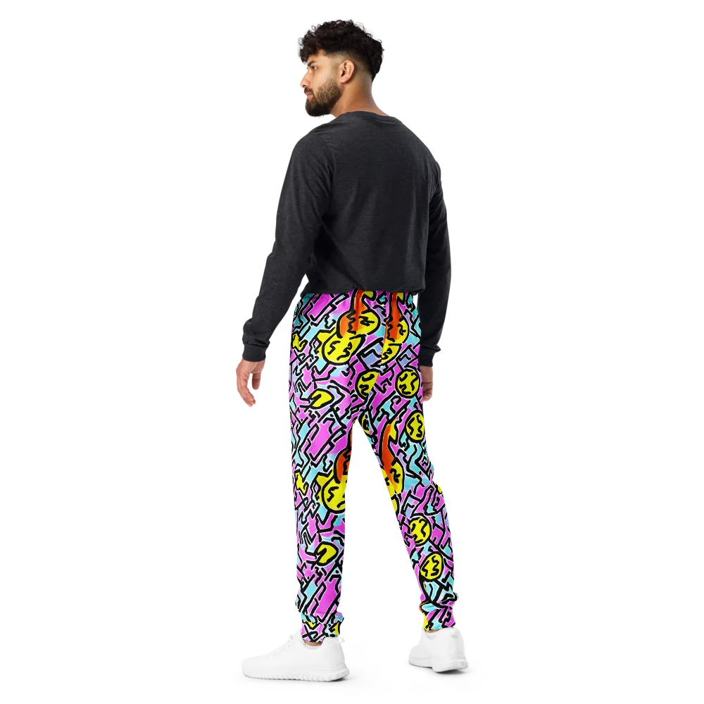 Punk Doodles on Men's Joggers — Back