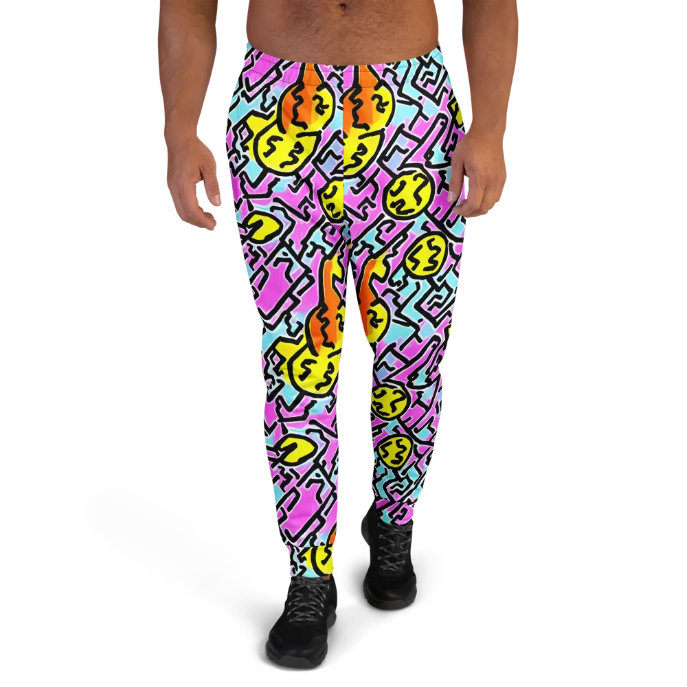 Punk Doodles on Men's Joggers — Front