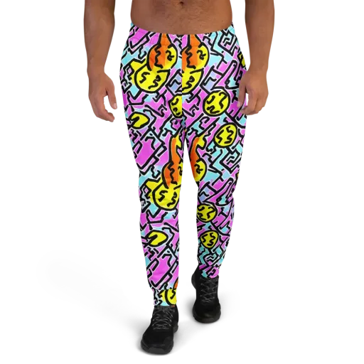 Punk Doodles on a Men's Joggers