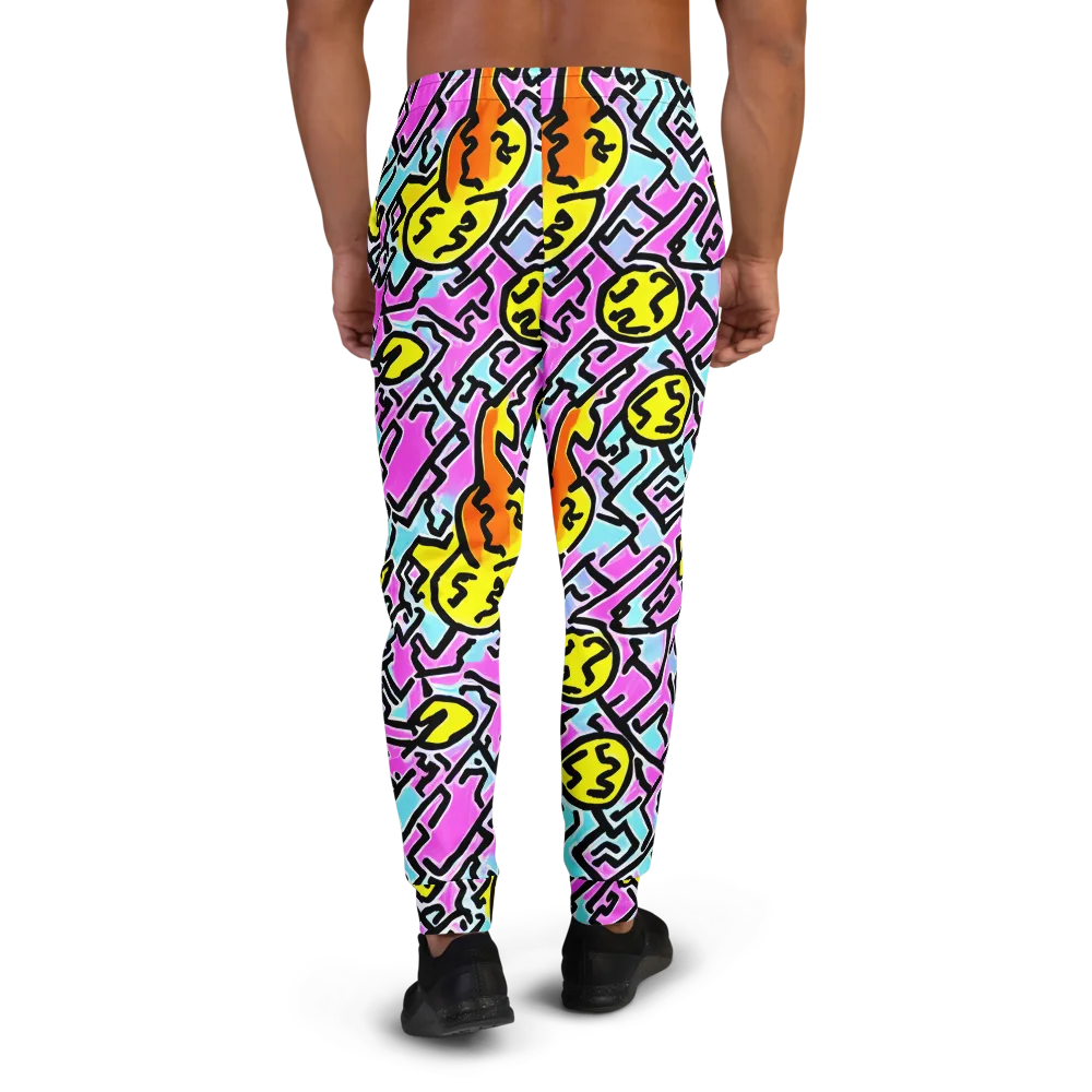 Punk Doodles on Men's Joggers — Back