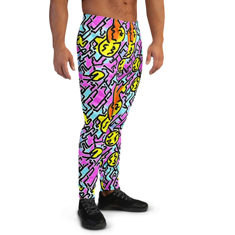Punk Doodles on Men's Joggers — Right