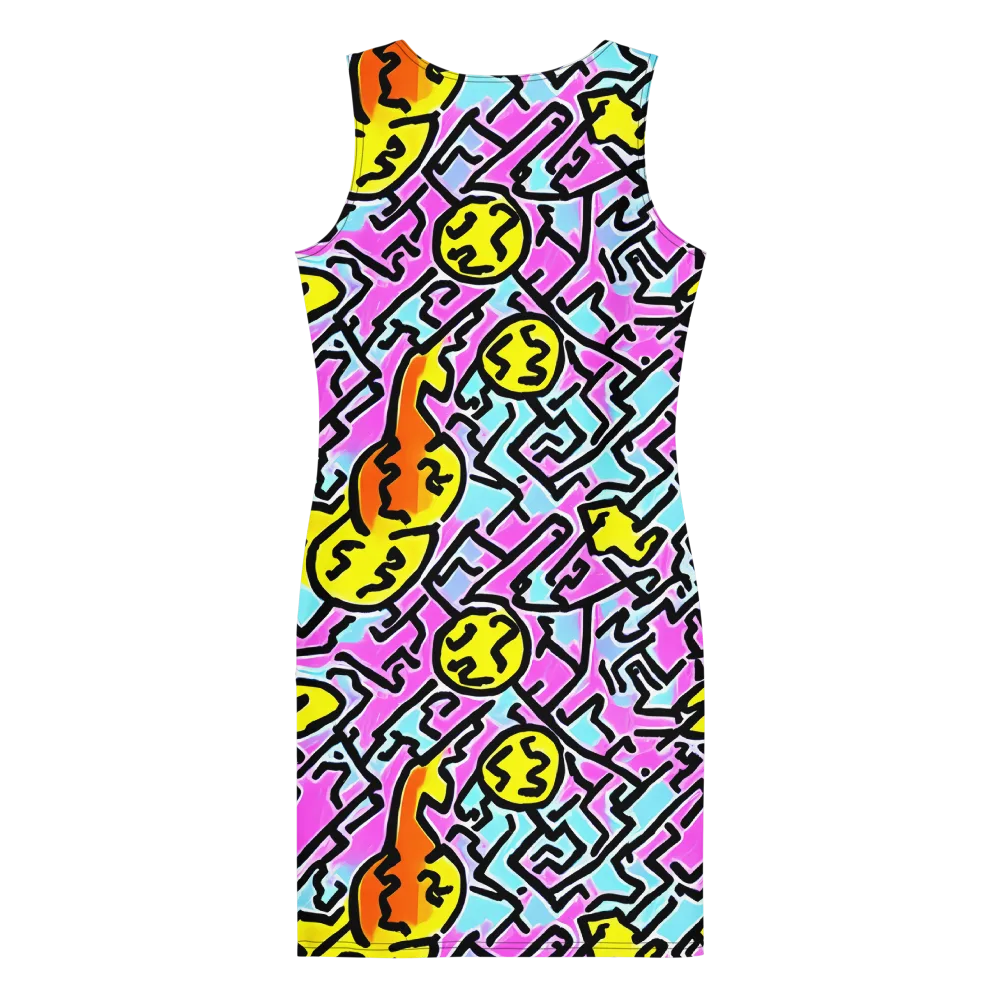 Punk Doodles on Bodycon Dress — Back