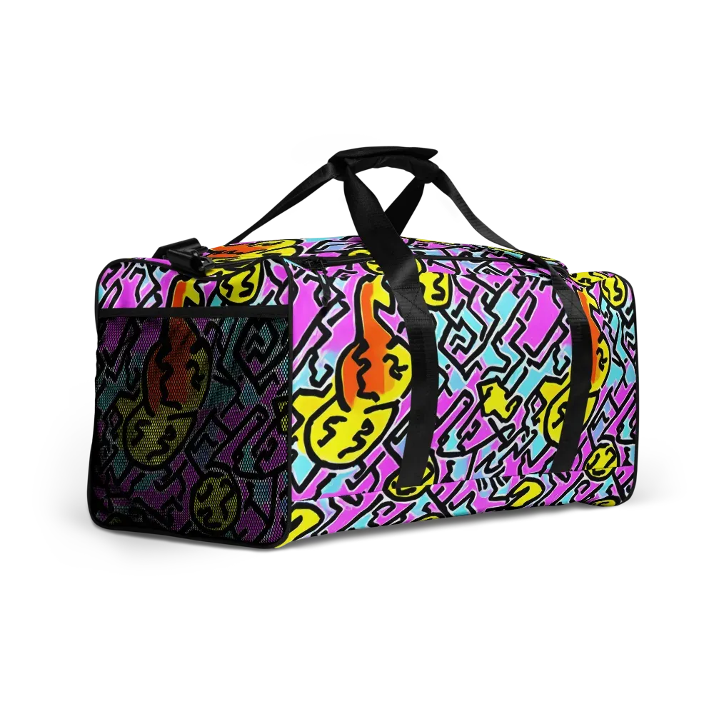 Punk Doodles on Duffle Bag — Right Front