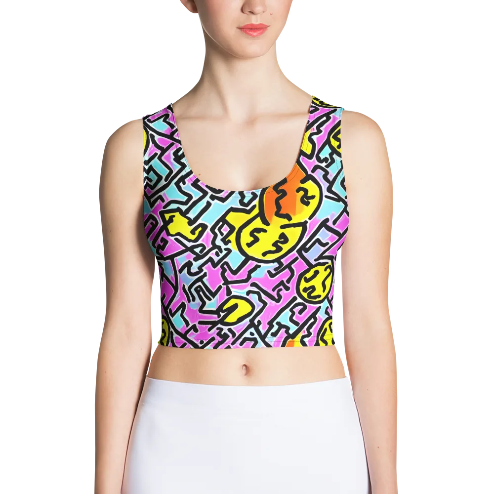 Punk Doodles on Crop Top — Front