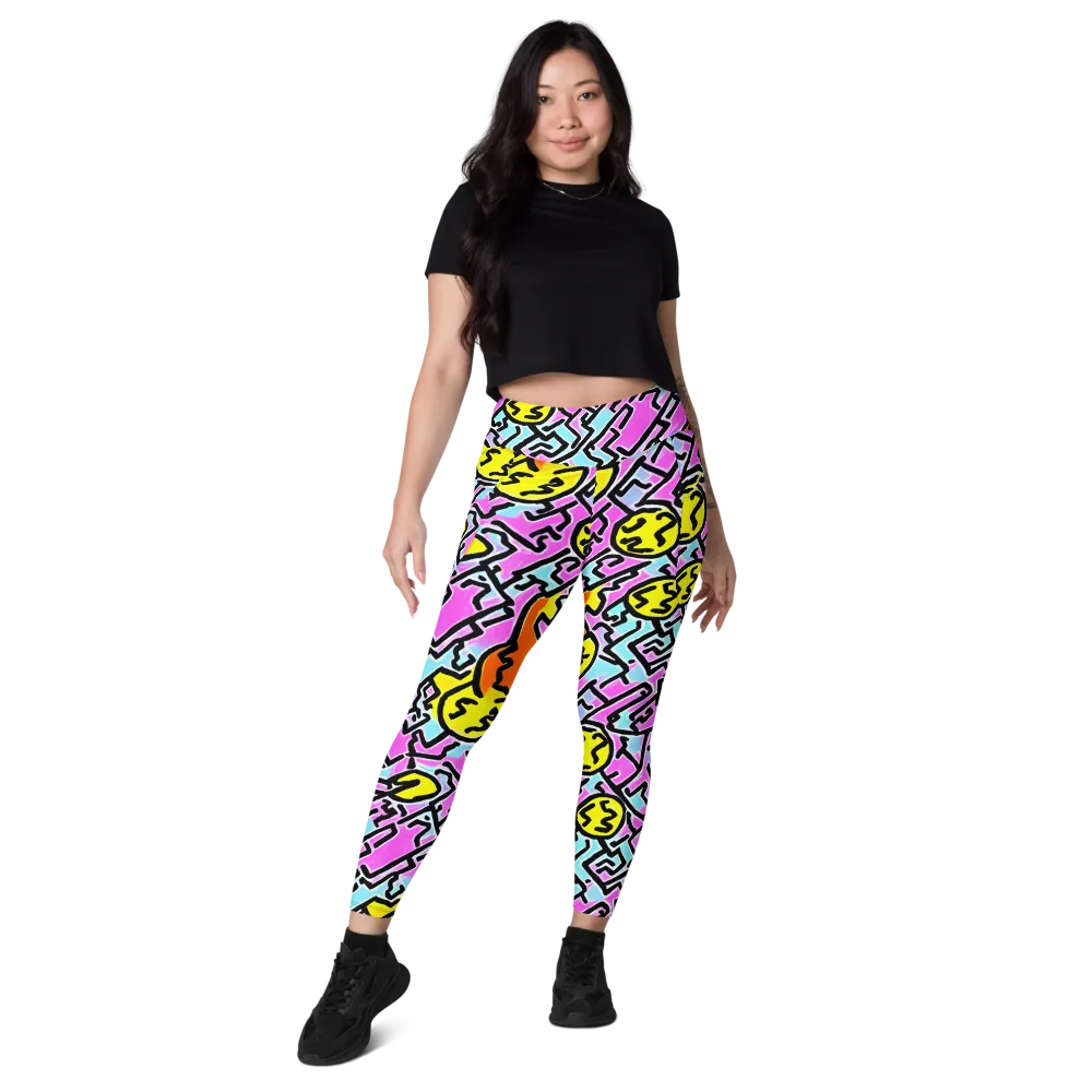 Punk Doodles on Leggings with Pockets — Front