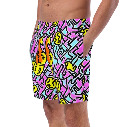 Punk Doodles on a Swim Trunks