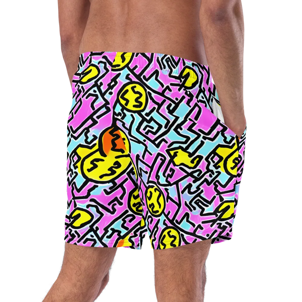 Punk Doodles on Swim Trunks — Right Back