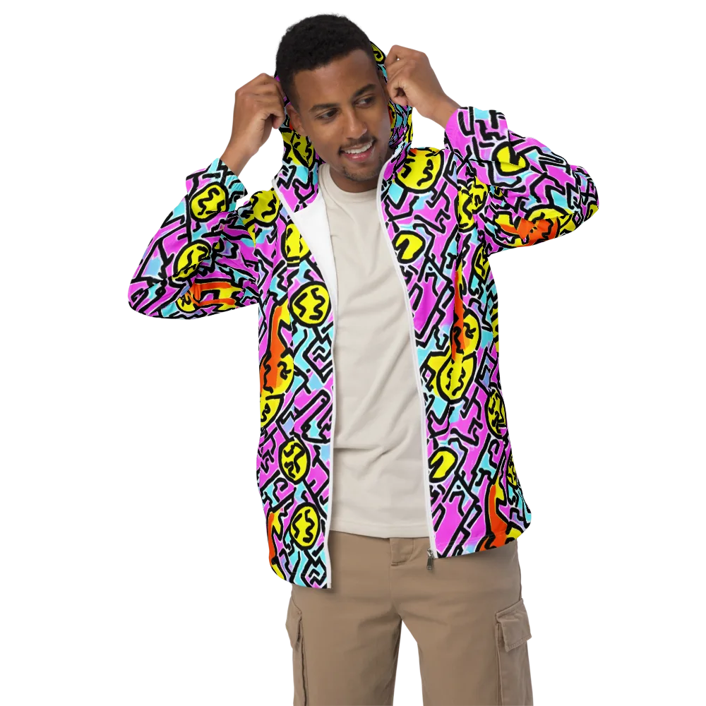 Punk Doodles on Men's Windbreaker — Front