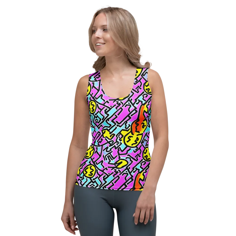 Punk Doodles on Women's Tank Top — Front