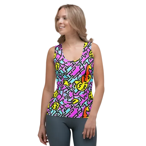 Punk Doodles on a Women's Tank Top