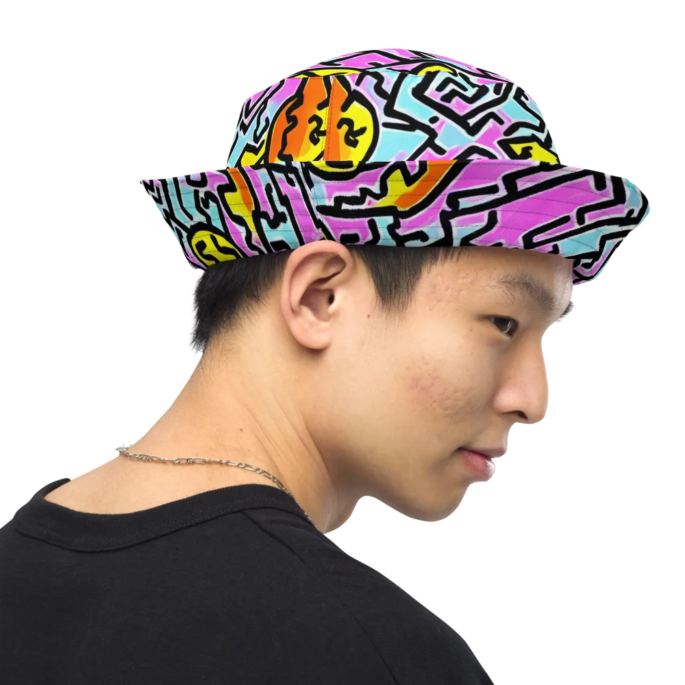 Punk Doodles on Reversible Bucket Hat — Right Outside