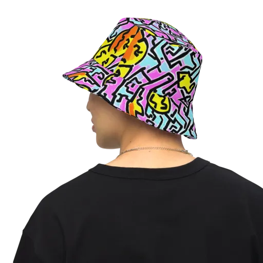 Punk Doodles on a Reversible Bucket Hat