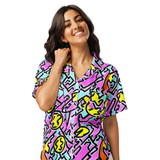 Punk Doodles on a Women's Short Sleeve Pajama Top