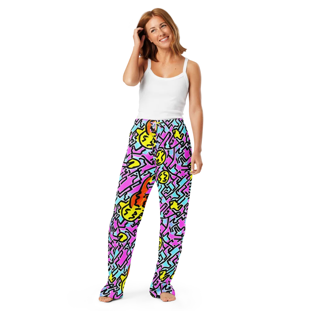 Punk Doodles on Women's Pajama Pants — Front