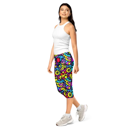 Radiant Chaos on a Capri Leggings