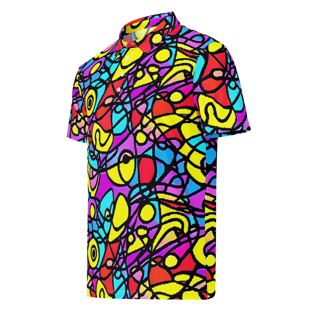 Radiant Chaos on Men's Slim Fit Polo Shirt — Left Front