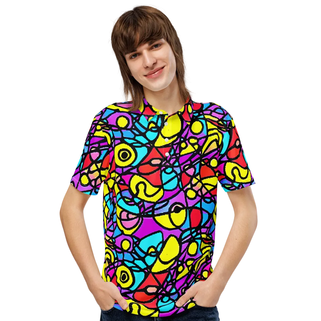 Radiant Chaos on Men's Slim Fit Polo Shirt — Front