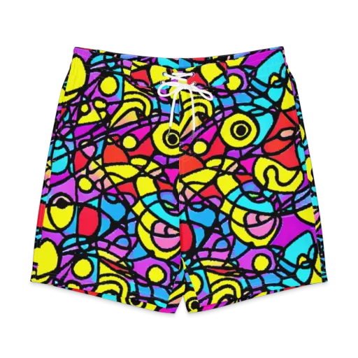 Radiant Chaos on a Men's Board Shorts