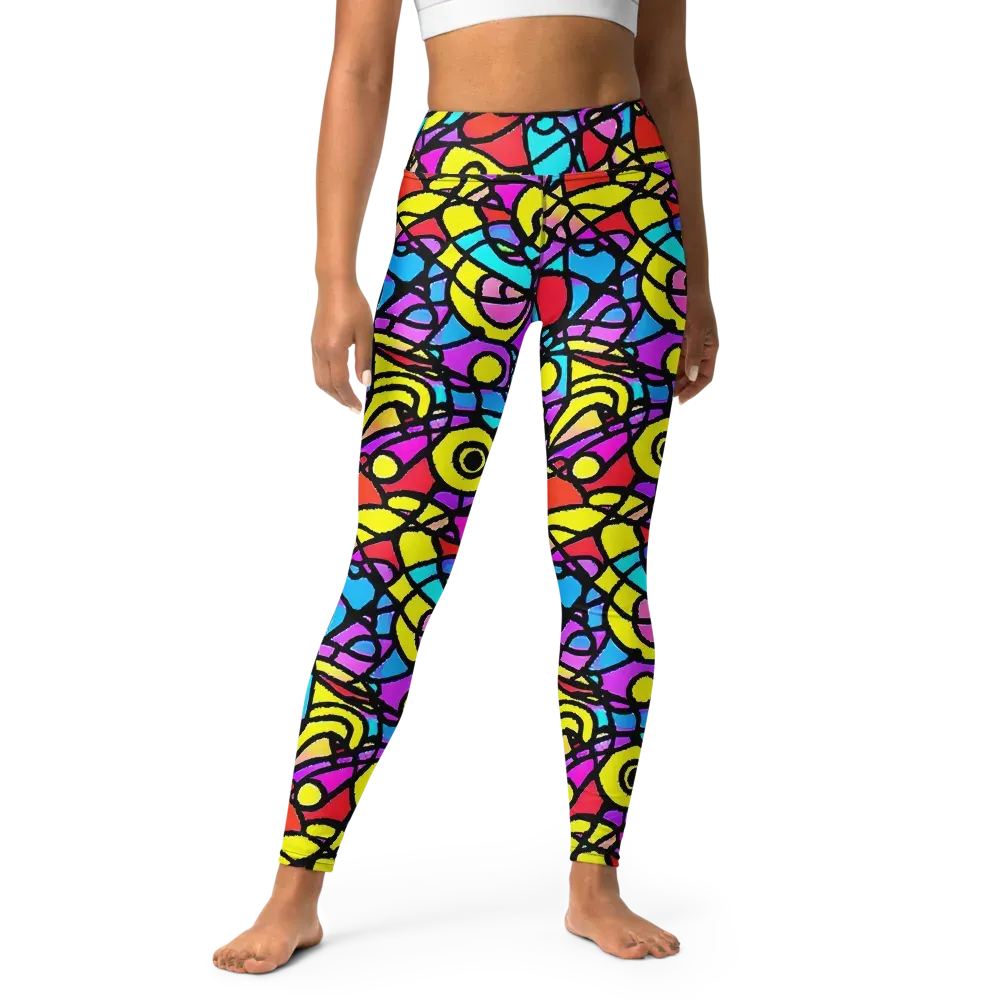 Radiant Chaos on Yoga Leggings — Front