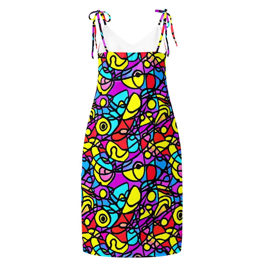 Radiant Chaos on Slip Dress — Back