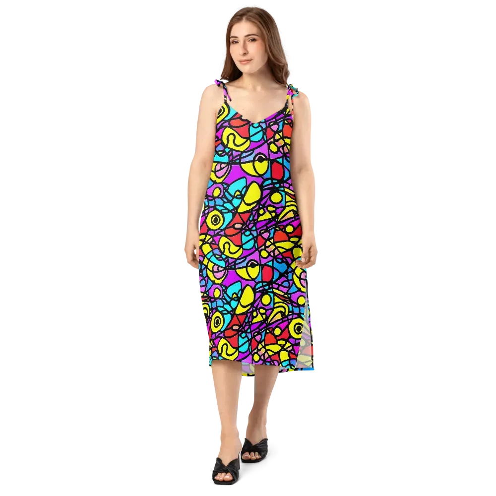 Radiant Chaos on Slip Dress — Front