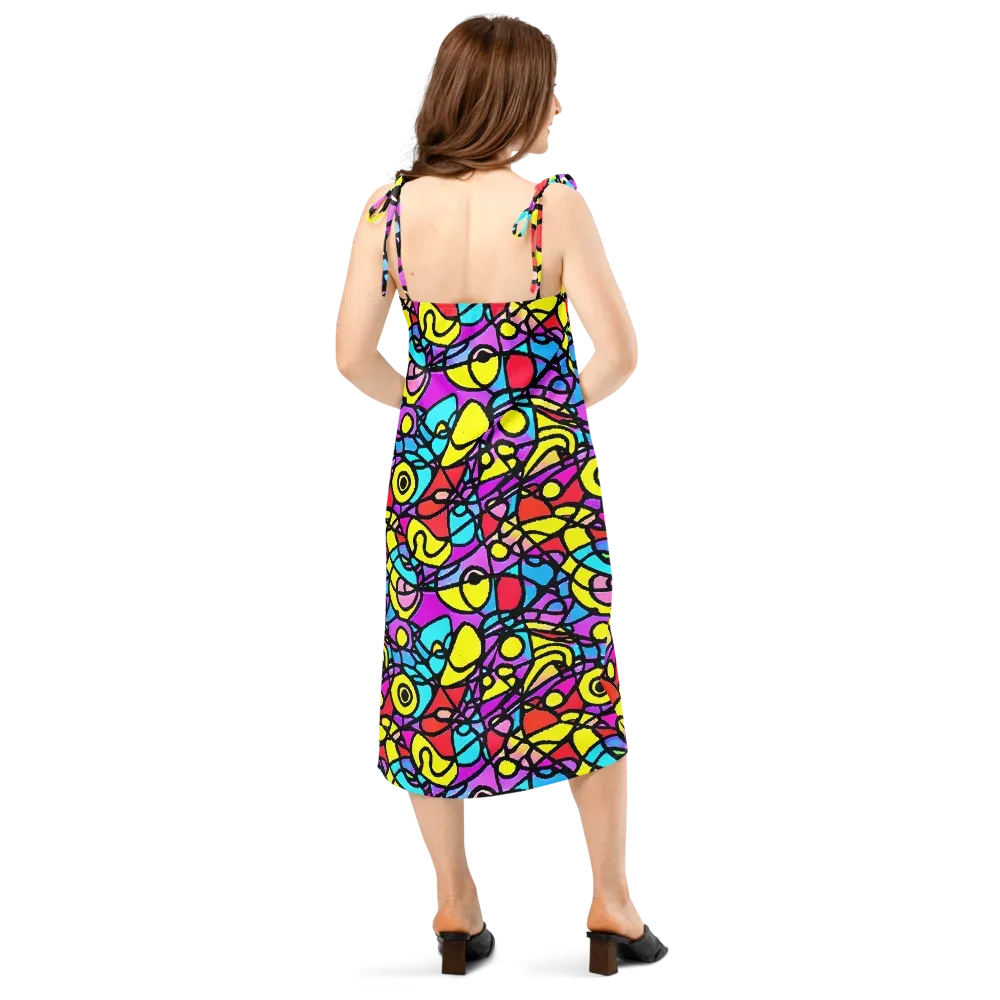 Radiant Chaos on Slip Dress — Back