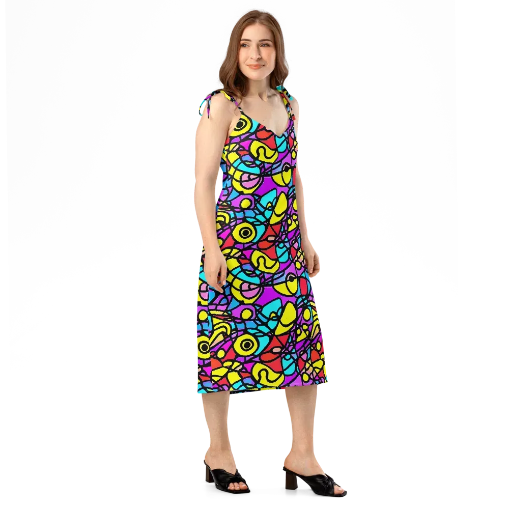 Radiant Chaos on Slip Dress — Right Front