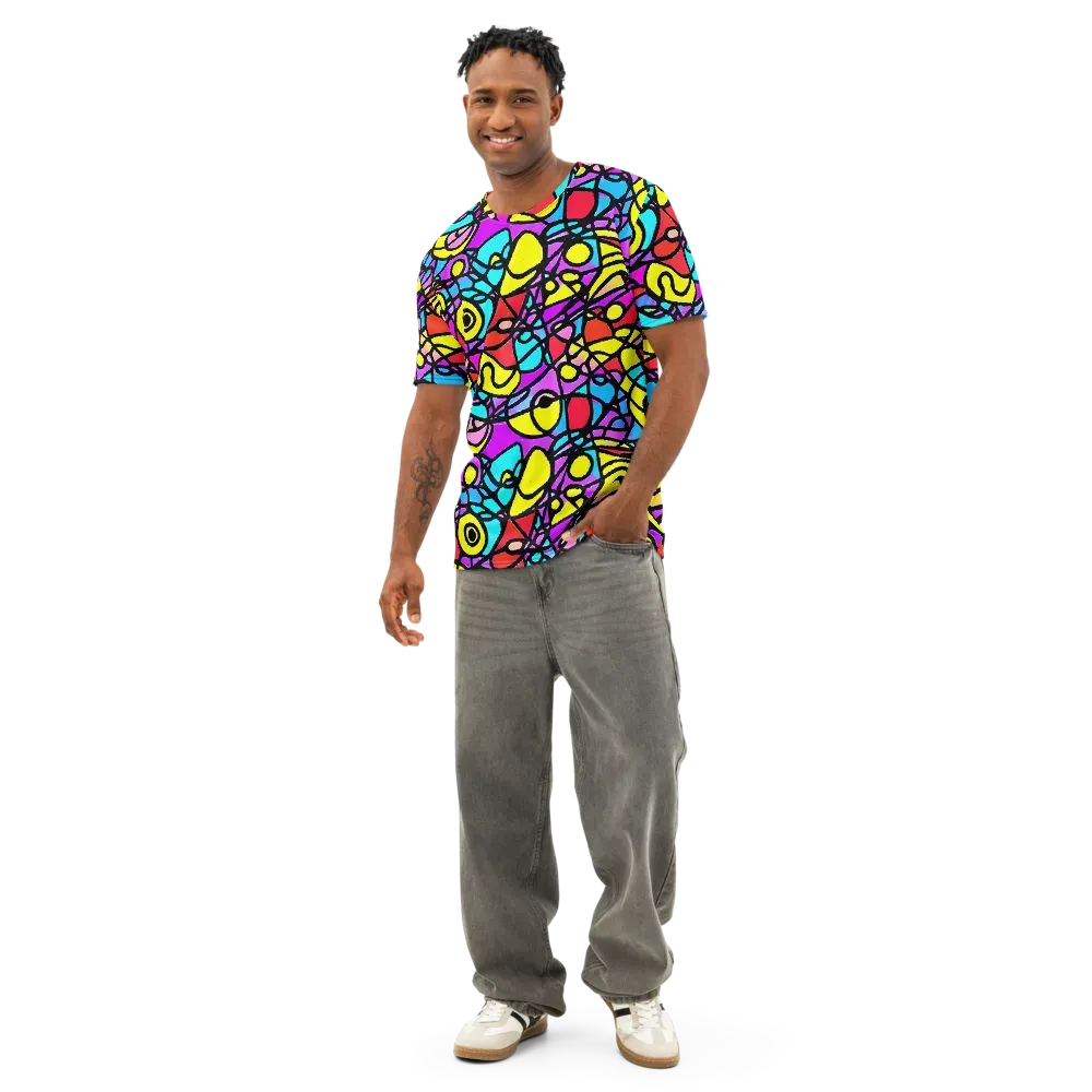 Radiant Chaos on Men's Cotton Crew Neck T-Shirt — Front
