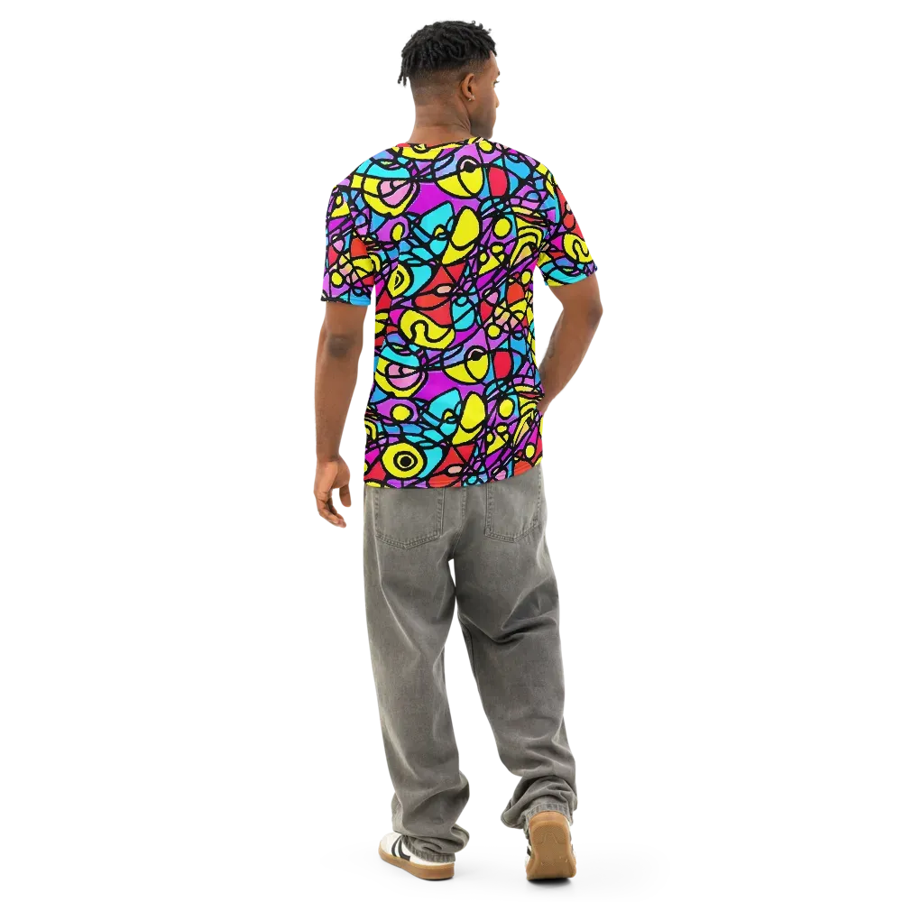 Radiant Chaos on Men's Cotton Crew Neck T-Shirt — Back