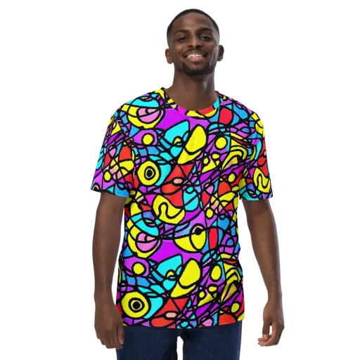 Radiant Chaos on a Men's Crew Neck T-Shirt