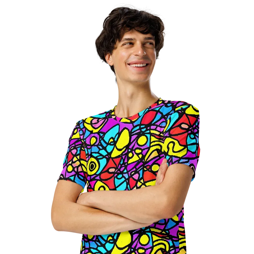 Radiant Chaos on Men's Crew Neck T-Shirt — Left Front