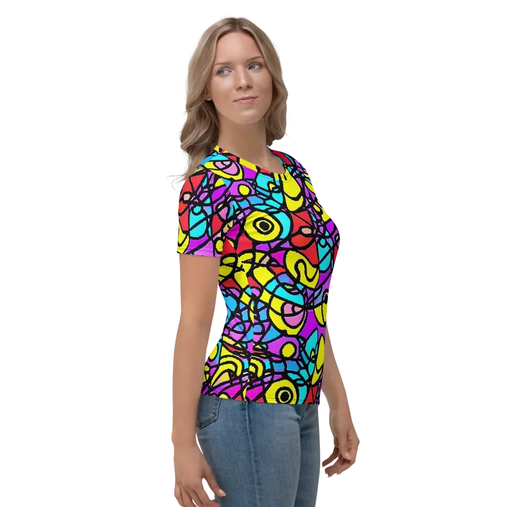 Radiant Chaos on Women's Crew Neck T-Shirt — Right
