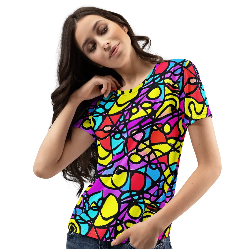 Radiant Chaos on Women's Crew Neck T-Shirt — Left Front