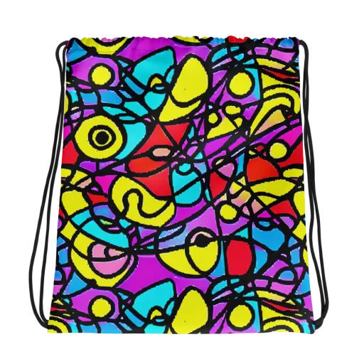 Radiant Chaos on a Drawstring Bag