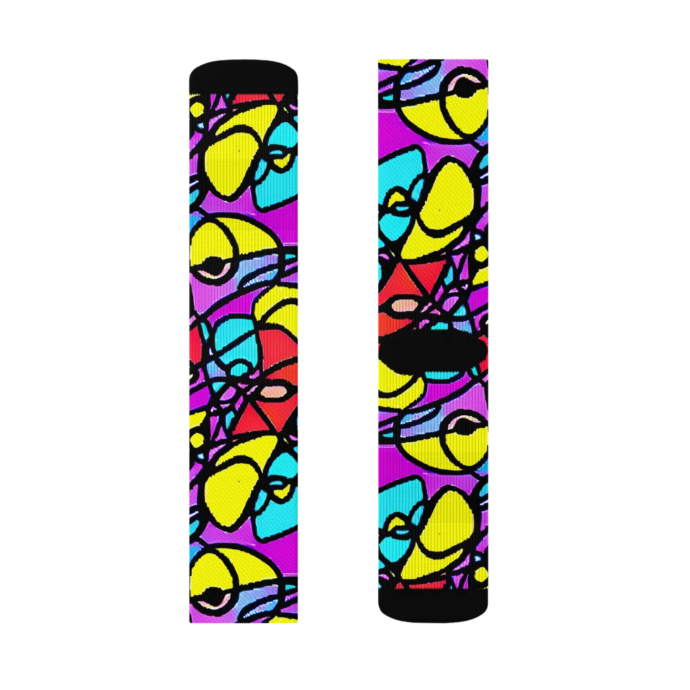 Radiant Chaos on Socks — Left Sock