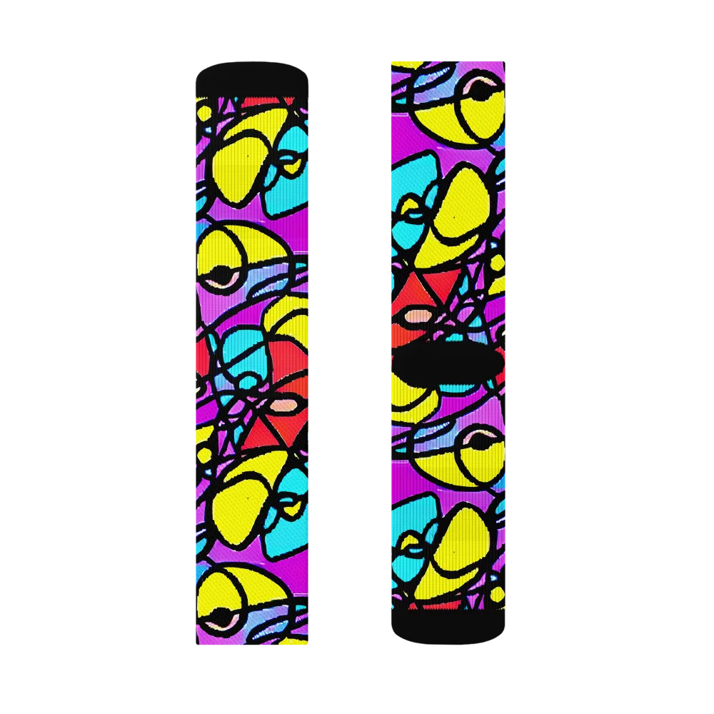 Radiant Chaos on Socks — Right Sock