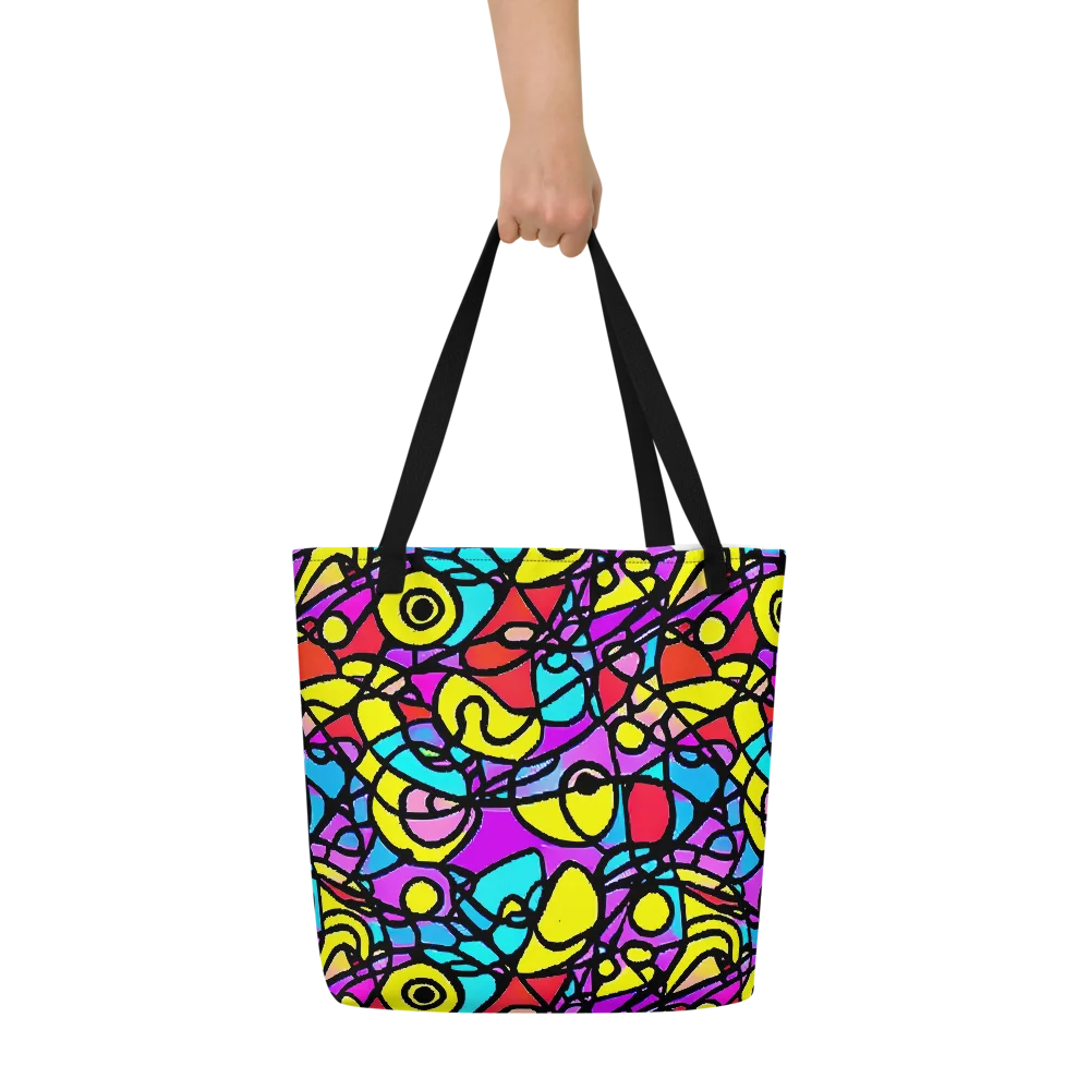Radiant Chaos on Large Tote Bag W/ Pocket — Front