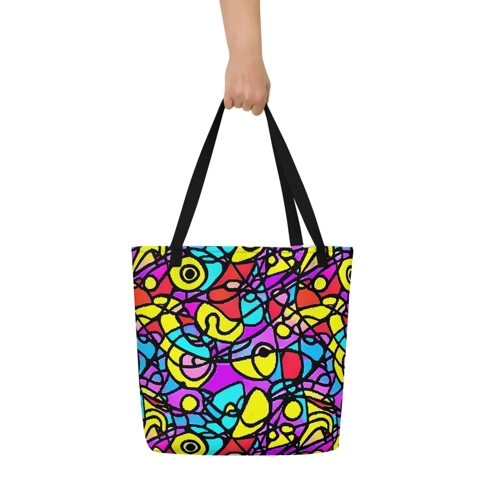 Radiant Chaos on Large Tote Bag W/ Pocket — Front